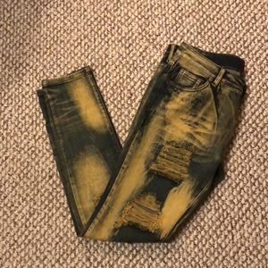 Distressed Denim Jeggings